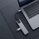 Tech-Protect HB09 Hub adapter USB-C-USB-A-HDMI 4k 60hz, SD/TF, PD100W, RJ45 1000MB/S. ezüst