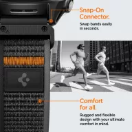   Spigen Athlex Garmin QuickFit 22mm Active szíj, fekete / narancs