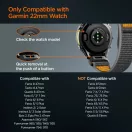 Spigen Athlex Garmin QuickFit 22mm Active szíj, fekete / narancs