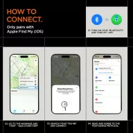   Spigen Tagme nyomkövető, Apple Find My / IOS kompatibilis, fekete-narancs