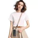 Tech-Protect C6S vállpánt / univerzális pánt telefonra rögzíthető, bézs / barna (crossbody pánt)