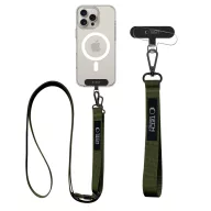   Tech-Protect C6S vállpánt / univerzális pánt telefonra rögzíthető, khaki / sötétzöld (crossbody pánt)