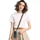 Tech-Protect C6S vállpánt / univerzális pánt telefonra rögzíthető, khaki / sötétzöld (crossbody pánt)