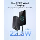 Baseus Bipow 2  Pro Powerbank / külső akkumulátor, USB-A-2xUSB-C, beépített USB-C kábellel, 30.000mAh, QC+PD, fekete