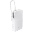 Baseus Bipow 2  Pro Powerbank / külső akkumulátor, USB-A-2xUSB-C, beépített USB-C kábellel, 30.000mAh, QC+PD, fehér