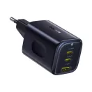 Baseus PicoGo 2xUSB-A-USB-C hálózati gyorstöltő adapter, 67W, 3.35A, fekete