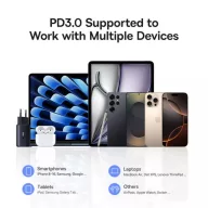   Baseus PicoGo 2xUSB-A-USB-C hálózati gyorstöltő adapter, 67W, 3.35A, fekete