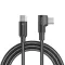 Forcell F-Energy USB-C-USB-C töltő-és adatkábel 90 fokos/derékszögű csatlakozó, QC4.0, PD 5A, 100W, 2m, fekete