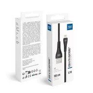   Blue Star PJ-DG5-A USB A-Lightning töltő / adatkábel, 2A, 12W, 1m, fekete