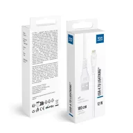   Blue Star PJ-DG5-A USB A-Lightning töltő / adatkábel, 2A, 12W, 1m, fehér