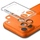 Spigen Glas.tR EZ Fit Apple iPhone 17 Pro Max tempered glass kameravédő üvegfólia felhelyező kerettel, narancs