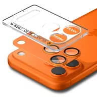   Spigen Glas.tR EZ Fit Apple iPhone 17 Pro Max tempered glass kameravédő üvegfólia felhelyező kerettel, narancs