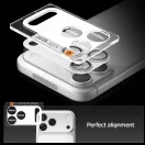 Spigen Glas.tR EZ Fit Apple iPhone 17 Pro Max tempered glass kameravédő üvegfólia felhelyező kerettel, ezüst