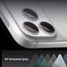 Spigen Glas.tR EZ Fit Apple iPhone 17 Pro Max tempered glass kameravédő üvegfólia felhelyező kerettel, ezüst