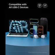   Spigen EB10015CC USB-C-USB-C töltő- és adatkábel, 100W, 1,5m, fehér