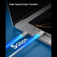   Spigen EB10015CC USB-C-USB-C töltő- és adatkábel, 100W, 1,5m, fehér