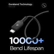   Spigen EB10010CC USB-C-USB-C töltő- és adatkábel, 100W, 1m, fekete