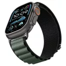 Spigen WBF1 Apple Watch Ultra 4 / 3 / 2 / 1 / SE / 12 / 11 / 10 / 9 / 8 (44/45/46/49mm) szíj, fekete-zöld