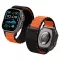 Spigen WBF1 Apple Watch Ultra 4 / 3 / 2 / 1 / SE / 12 / 11 / 10 / 9 / 8 (44/45/46/49mm) szíj, fekete-narancs