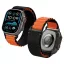 Spigen WBF1 Apple Watch Ultra 4 / 3 / 2 / 1 / SE / 12 / 11 / 10 / 9 / 8 (44/45/46/49mm) szíj, fekete-narancs
