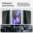 Spigen Glas.tR EZ Fit Pro Google Pixel 10 / 10 Pro / 9 Pro / 9 tempered kijelzővédő fólia felhelyező kerettel, privacy (2db)