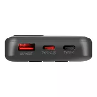   OBAL:ME CablePulse powerbank / külső akkumulátor beépített kábellel, digitális kijelzővel, 10000mAh, 22,5W, fekete