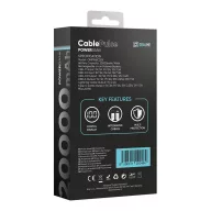   OBAL:ME CablePulse powerbank / külső akkumulátor beépített kábellel, digitális kijelzővel, 20000mAh, 22,5W, fekete