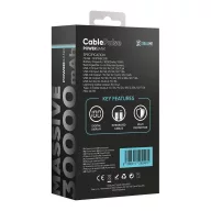   OBAL:ME CablePulse powerbank / külső akkumulátor beépített kábellel, digitális kijelzővel, 30000mAh, 22,5W, fekete