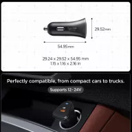 Spigen Essential EV301 autós töltő, USB-C, 30W, fekete
