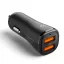 Spigen Essential EV302 autós töltő, 2xUSB-A, 30W, fekete