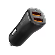 Spigen Essential EV302 autós töltő, 2xUSB-A, 30W, fekete