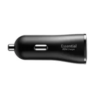 Spigen Essential EV302 autós töltő, 2xUSB-A, 30W, fekete