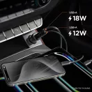 Spigen Essential EV302 autós töltő, 2xUSB-A, 30W, fekete