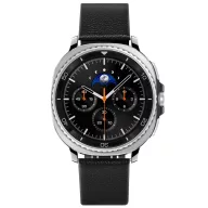   Spigen Enzo Samsung Galaxy Watch 8 / Watch 8 Classic (40/44/46mm) bőr szíj, fekete-barna