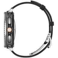   Spigen Enzo Samsung Galaxy Watch 8 / Watch 8 Classic (40/44/46mm) bőr szíj, fekete-barna