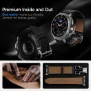 Spigen Enzo Samsung Galaxy Watch 8 / Watch 8 Classic (40/44/46mm) bőr szíj, fekete-barna
