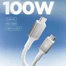 Spigen EB10020CC USB-C-USB-C töltő- és adatkábel, 100W, 2m, fehér