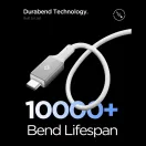 Spigen EB10020CC USB-C-USB-C töltő- és adatkábel, 100W, 2m, fehér