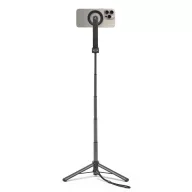   Spigen S571W Bluetooth mágneses Selfie-bot / selfie tripod, MagSafe, kompakt, töltő-és adatkábellel, fekete