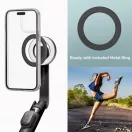 Spigen S571W Bluetooth mágneses Selfie-bot / selfie tripod, MagSafe, kompakt, töltő-és adatkábellel, fekete