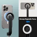 Spigen S571W Bluetooth mágneses Selfie-bot / selfie tripod, MagSafe, kompakt, töltő-és adatkábellel, fekete