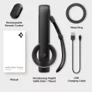Spigen S571W Bluetooth mágneses Selfie-bot / selfie tripod, MagSafe, kompakt, töltő-és adatkábellel, fekete