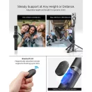 Spigen S571W Bluetooth mágneses Selfie-bot / selfie tripod, MagSafe, kompakt, töltő-és adatkábellel, fekete