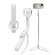  Spigen S571W Bluetooth mágneses Selfie-bot / selfie tripod, MagSafe, kompakt, töltő-és adatkábellel, bézs