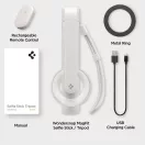 Spigen S571W Bluetooth mágneses Selfie-bot / selfie tripod, MagSafe, kompakt, töltő-és adatkábellel, bézs