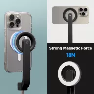   Spigen S571W Bluetooth mágneses Selfie-bot / selfie tripod, MagSafe, kompakt, töltő-és adatkábellel, bézs