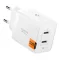 Spigen Essential EE472EU USB-C 2-portos hálózati töltő adapter, 47W, fehér