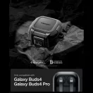 Spigen Lock Fit Samsung Galaxy Buds 4 / Buds 4 Pro tok karabinerrel, Black, fekete