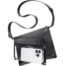 Spigen A640 univerzális vízálló táska /tok, crossbody, vállra akasztható, fekete-átlátszó