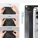 Spigen A640 univerzális vízálló táska /tok, crossbody, vállra akasztható, fekete-átlátszó